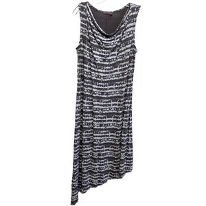 Fresh Produce Midi Asymmetric Midi Dress Size M Brown Cream